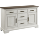 Intercon Furniture Drake Sideboard in White and Oak
