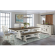 Intercon Furniture Drake 6pc Dining Room Set in White & Oak