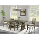 Elements International Stone 5-Pieces Dining Room Set in Grey