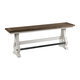 Intercon Furniture Drake Counter Height Backless Bench in White and Oak