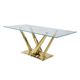 Acme Furniture Barnard Dining Table in Mirrored Gold DN00219 EST SHIP TIME APPX 4 WEEKS Acme Furniture Barnard Dining Table in Mirrored Gold DN00219 EST SHIP TIME APPX 4 WEEKS