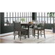 Jofran Manchester 5-Piece Square Counter Dining Table Set in Manchester Grey