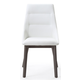 Whiteline Modern Living  Gray Siena Dining Chair in White DC1420-GRY/WHT (Set of 2) CLOSEOUT