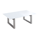 Chintaly Ebony Extendable Wooden Top Dining Table in Gloss White