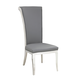 Chintaly Joy Tall Roll Back Side Chair in Gray JOY-SC-GRY-PU (Set of 2)
