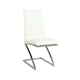 Chintaly Jade Z Frame Contemporary Side Chair in White JADE-SC (Set of 4)