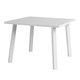 Whiteline Modern Living Rio Outdoor Dining Table Square in White DT1593S-WHT CLOSEOUT