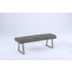 Chintaly Kalinda Bench with Highlight Stitching in Gray KALINDA-BCH-GRY