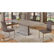 Chintaly Kalinda 7 Piece Dining Room Set in Gray