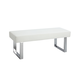 Chintaly Linden Backless Long Bench in White LINDEN-BCH-WHT Chintaly Linden Backless Long Bench in White LINDEN-BCH-WHT