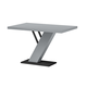 Chintaly Linden Rectangular Gray Wooden Top Dining Table in Gloss Gray