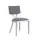 Chintaly Mavis Floating Back Side Chair in Gray MAVIS-SC-GRY-BSH (Set of 2)