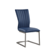 Chintaly Eileen Channel Back Cantilever Side Chair in Blue EILEEN-SC-BLU (Set of 2)