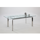 Chintaly Tara Extendable Clear Glass Dining Table in Clear TARA-DT-CLR Chintaly Tara Extendable Clear Glass Dining Table in Clear TARA-DT-CLR