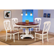 Sunset Trading Andrews 5pcs Dining Room Set in Antique White and Chestnut