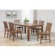 Sunset Trading Amish Brook 7pcs Extendable Dining Set in Brown