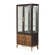 AICO Malibu Crest Display Cabinet in Crotch Mahogany 9007209-412 PROMO