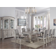 Crown Mark Klina Glam 9pc Dining Room Set in Light Gray