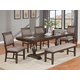 Crown Mark Furniture Tarin 6pc Dining Room Set in Brown