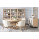 Legacy Classic Biscayne 5pc Round to Oval Dining Room Set in Malabar with Alabaster Fronts