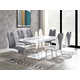 Coaster Furniture Brooklyn 7pc Rectangular Dining Table Set in White Coaster Furniture Brooklyn 7pc Rectangular Dining Table Set in White