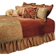 AICO Woodside Park 13-pc King Comforter Set in Spice BCS-KS13-WDSPRK-SPI