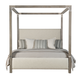 Bernhardt Interiors Upholstered Palma Canopy King in Rustic Gray