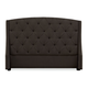 Bernhardt Interiors Jordan Button-Tufted Wing Twin Headboard w/Bed Frame in Espresso