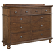 Aspenhome Oxford 8 Drawer Chesser in Whiskey Brown I07-455-WBR EST SHIP TIME IS 2 WEEKS