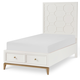 Rachael Ray Home Chelsea Twin Panel with Storage Bed in White/Gold 7810-4123K