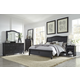Aspenhome Oxford 4pc Sleigh Bedroom Set in Black EST SHIP TIME IS 2 WEEKS