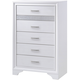 Coaster Furniture Miranda 5 Drawer Chest in White