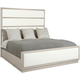 Bernhardt Axiom Queen Upholstered Bed in Linear Gray   PROMO