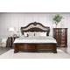 Furniture of America Menodora 4pc Sleigh Bedroom Set in Brown Cherry Furniture of America Menodora 4pc Sleigh Bedroom Set in Brown Cherry
