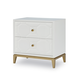 Rachael Ray Home Chelsea Nightstand in White with Gold Accents 9781-3100