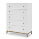 Rachael Ray Home Chelsea Chest in White with Gold Accents 9781-2200