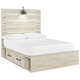 Cambeck Full Storage Bed with 4 Drawers in Whitewash FedEx/UPS Cambeck Full Storage Bed with 4 Drawers in Whitewash FedEx/UPS