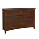 Vaughan-Bassett Bonanza Double Dresser in Cherry BB28-001 CODE:UNIV31 for 31% Off