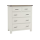 Vaughan-Bassett Maple Road Chest in Soft White/Natural Top 116-115