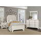 Vaughan-Bassett Bungalow 2pc Youth Upholstered Bedroom Set in Lattice Vaughan-Bassett Bungalow 2pc Youth Upholstered Bedroom Set in Lattice
