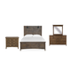Magnussen Furniture Bay Creek 4-Piece Lamp Panel Bedroom Set in Toasted Nutmeg