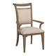 American Drew Carmine Phifer Upholstered Back Arm Chair (Set of 2) in Latte 151-623