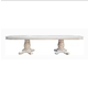 ACME Vendome Dining Table w/ Double Pedestal in Antique Pearl DN01351 EST SHIP TIME APPX 4 WEEKS