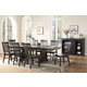 ACME Maisha 9pc Dining Room Set in Rustic Walnut EST SHIP TIME APPX 4 WEEKS
