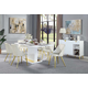 ACME Gaines 7pc Dining Room Set in White High Gloss EST SHIP TIME APPX 4 WEEKS