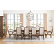 Kincaid Abode Zane 7pc Trestle Dining Set in Warm Brunette