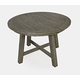 Jofran Telluride Contemporary Rustic Farmhouse Round to Oval Counter Height Dining Table in Driftwood Grey 2231-54BCHKT