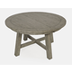 Jofran Telluride Contemporary Rustic Farmhouse Round to Oval Dining Table in Driftwood Grey 2231-54BDNGKT