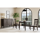 Intercon Furniture Bayside 4-Piece Drop Leaf Dining Table Set in Black
