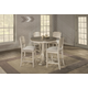 Hillsdale Furniture Clarion 5-Piece Counter Height Dining Set in Distressed Gray and Sea White